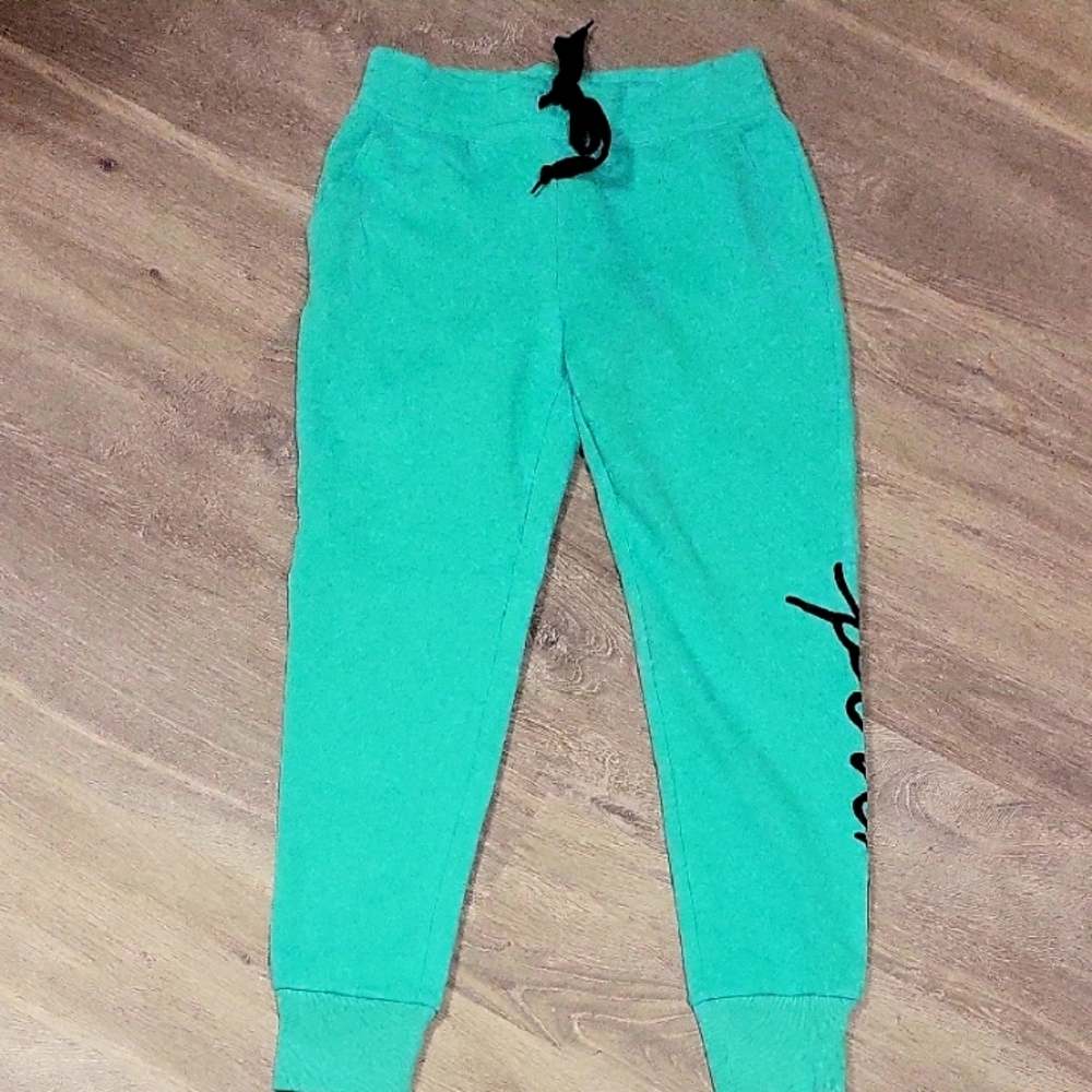PINK- Victoria Secret Green Jogger Pants. NWT-size S.